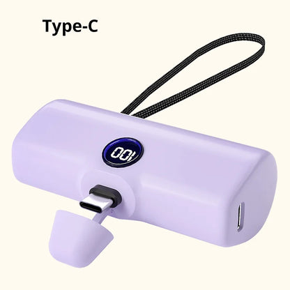 Mini 5000mAh Fast Charging Power Bank with LED Digital Display